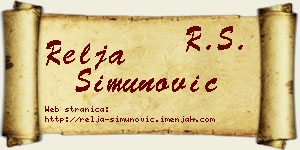 Relja Simunović vizit kartica